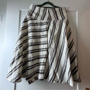 Gap Skirt 2R Linen Striped vintage nautical
